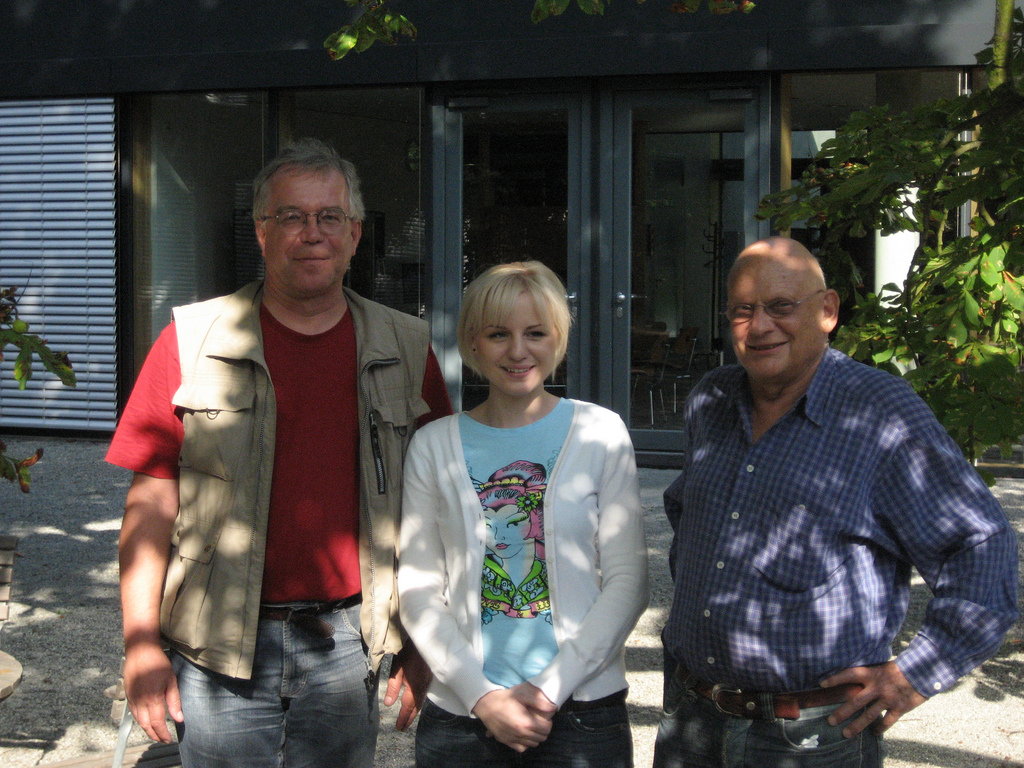 Das Team (von rechts nach links): Peter Damerow (MPIWG, CDLI), Sarah Köhler (Universität Jena, Hilprecht-Sammlung), Jörg Kantel (MPIWG), Christina Tsouparopoulou (CDLI – nicht im Bild). Photo: Matthias Schemmel